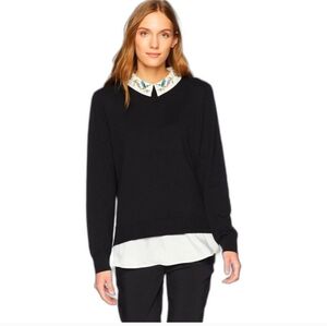 Ted Baker White Collar with Colorful Hummingbird Embroidery Size 0